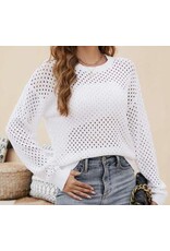 Open knit sweater