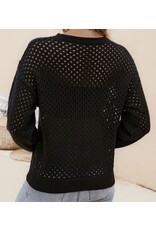 Open knit sweater