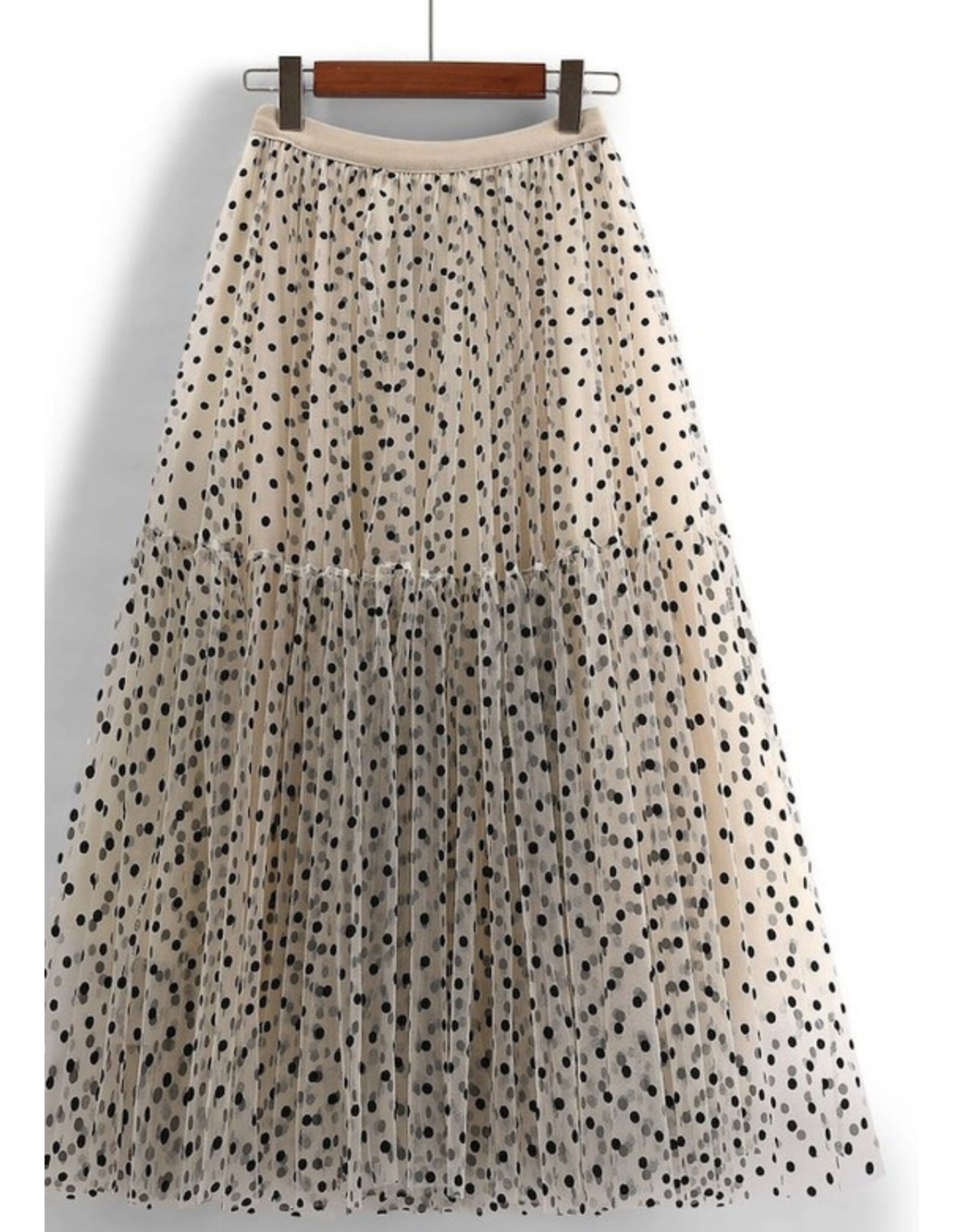 Polka dot midi skirt