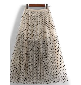 Polka dot midi skirt