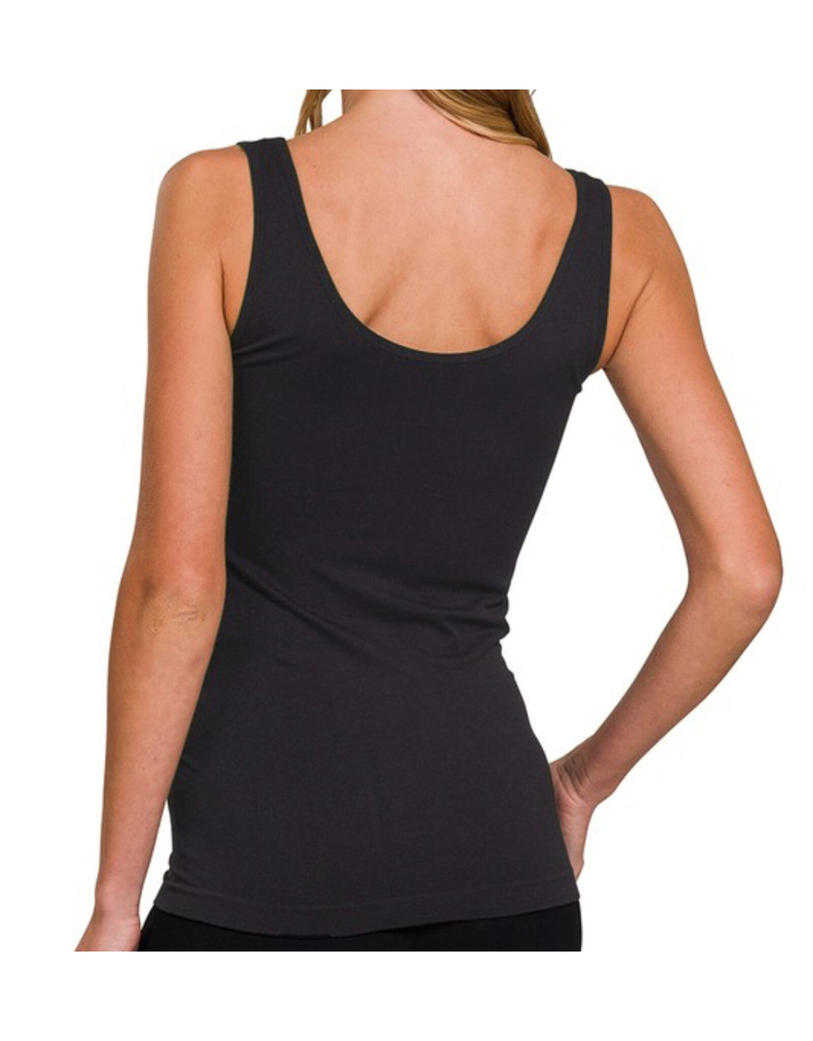 U or V Neck Seamless Tank Top