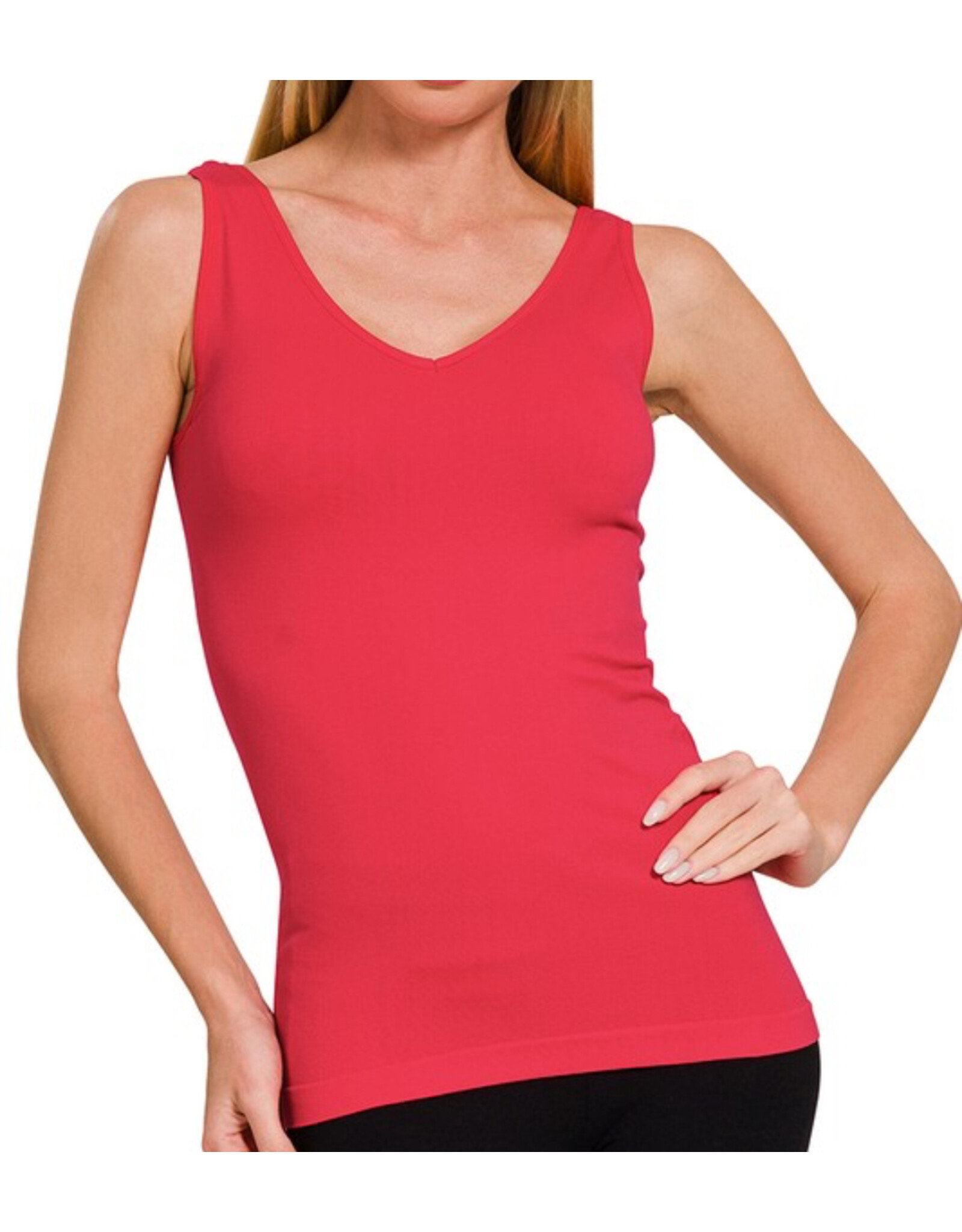 U or V Neck Seamless Tank Top