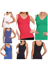 U or V Neck Seamless Tank Top