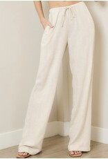 Linen wide leg pants