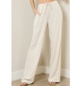 Linen wide leg pants