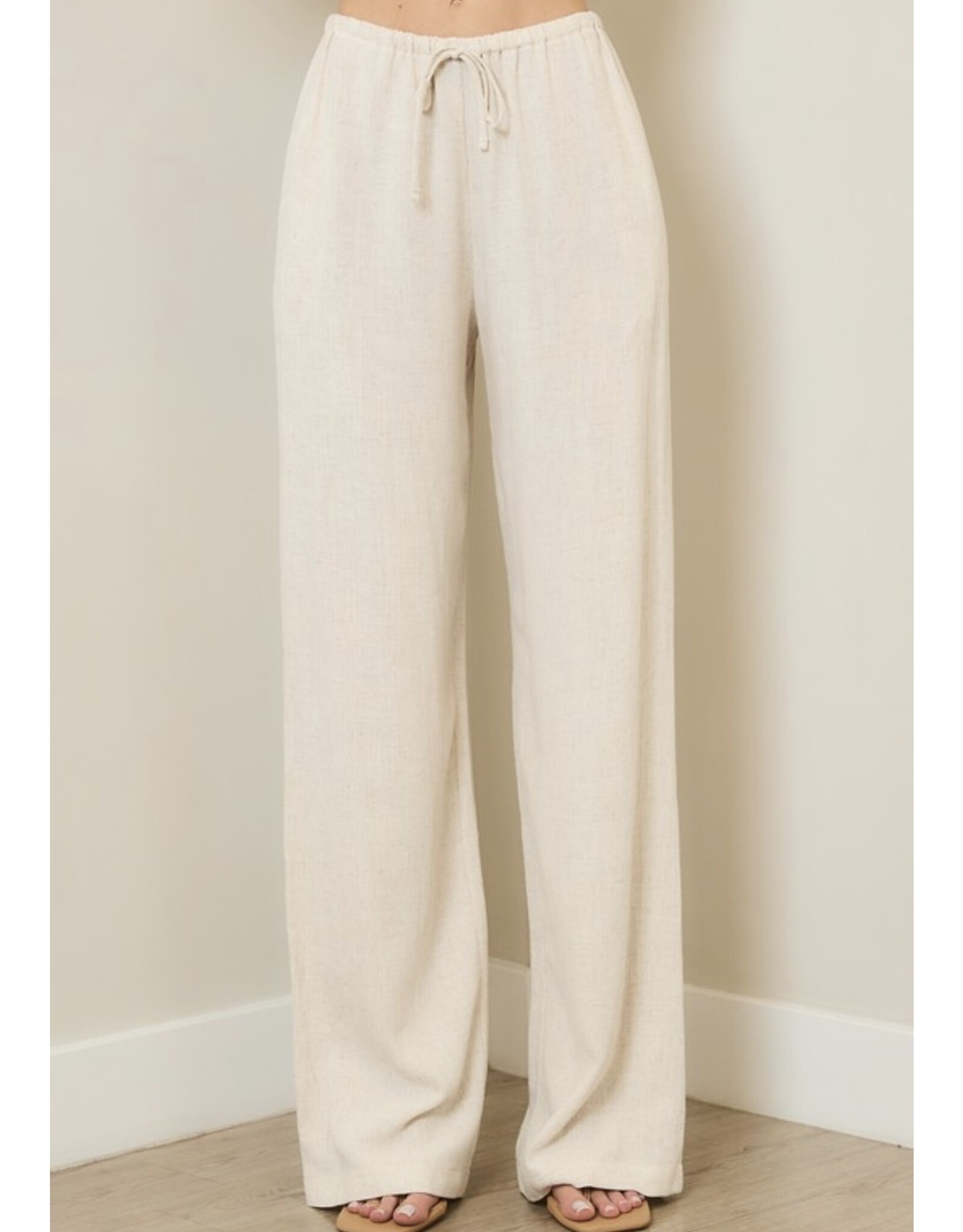 Linen wide leg pants