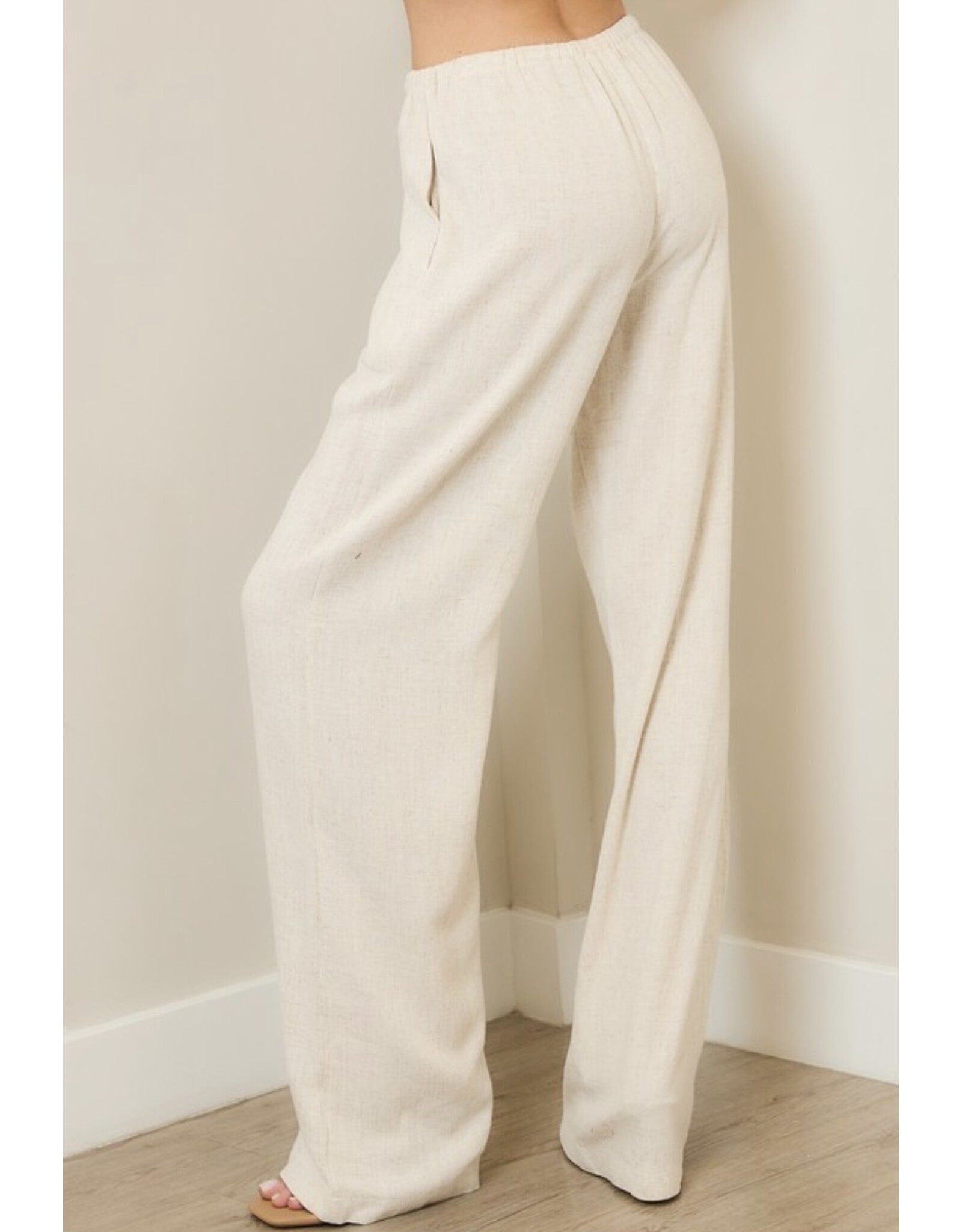 Linen wide leg pants