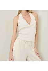 Linen halter top