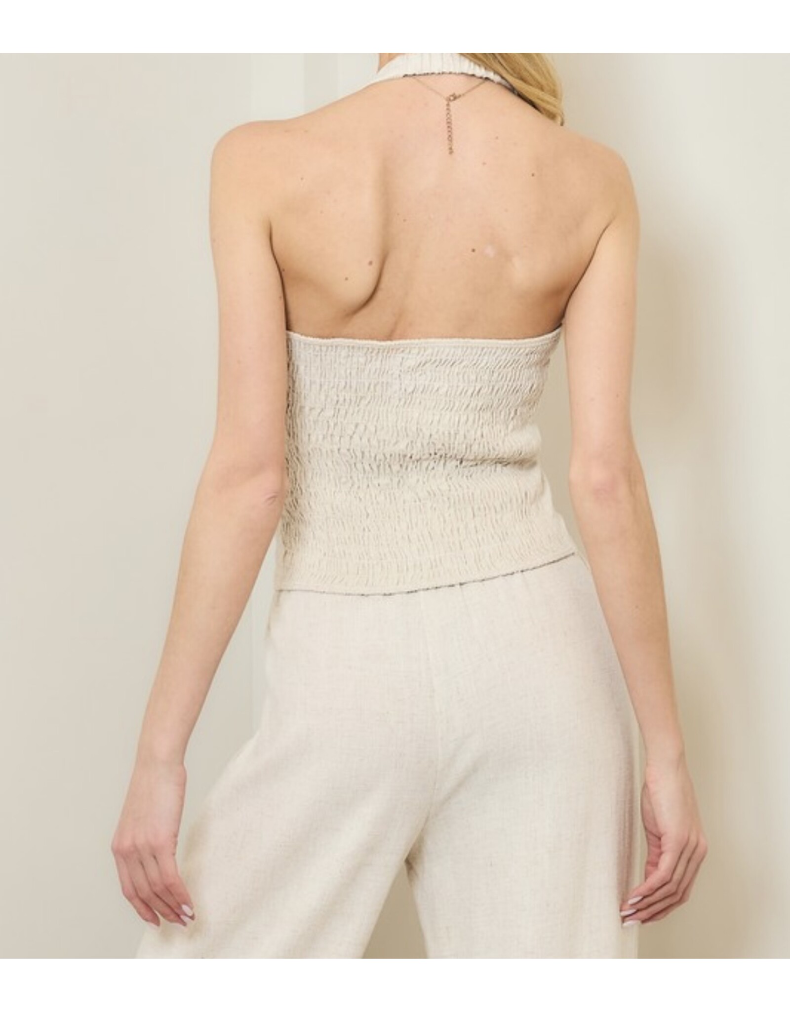 Linen halter top