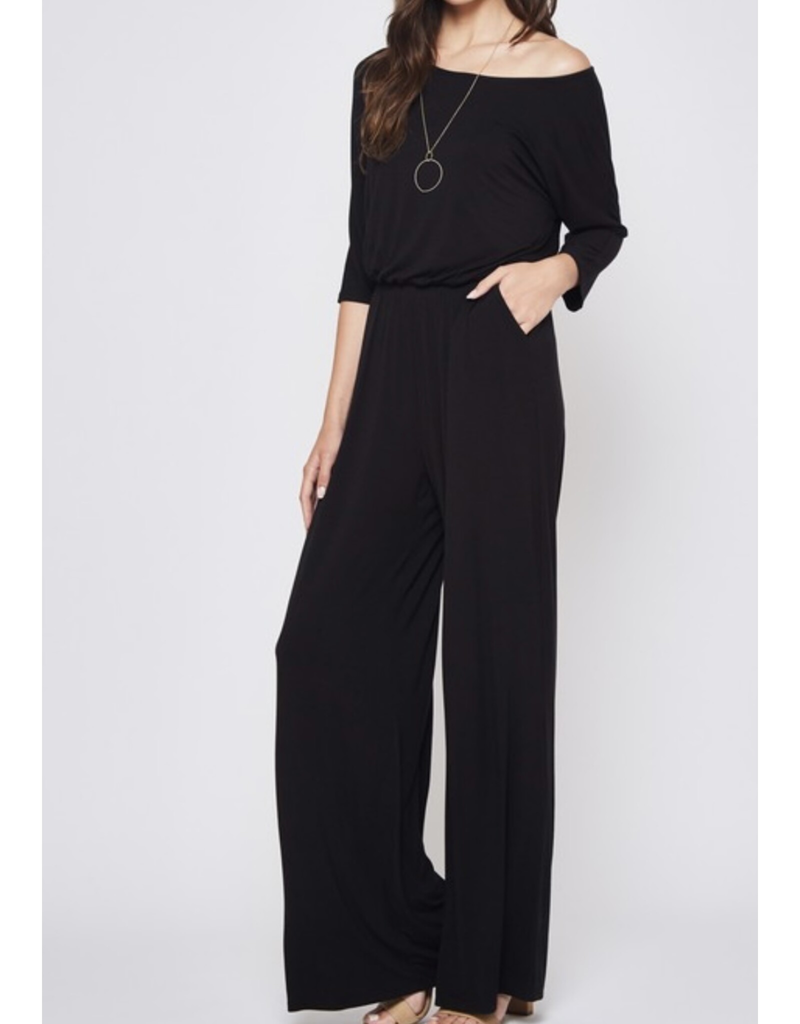 Navy jumpsuit w/ sleeves