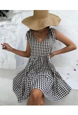Miss sparkling Gingham ruffle dress