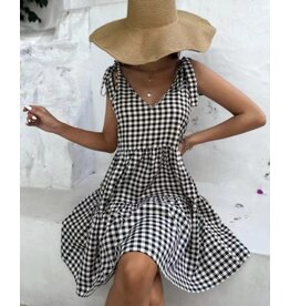 Miss sparkling Gingham ruffle dress