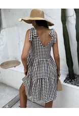 Miss sparkling Gingham ruffle dress