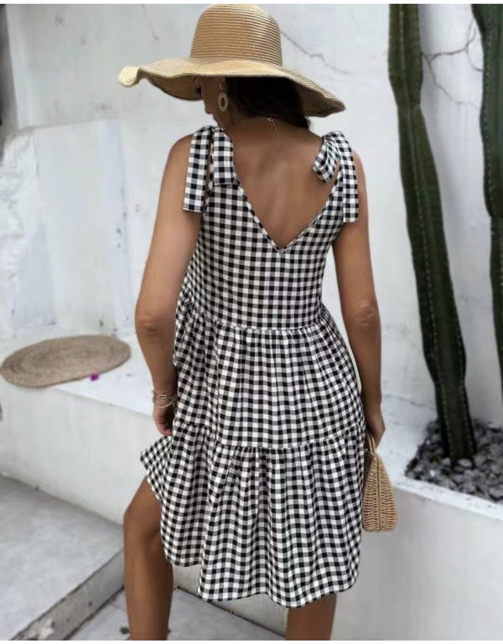 ミストレアスGingham Check Double Ruffle Dress Gingham ruffle