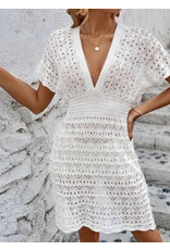 Miss sparkling White eyelet cover-up