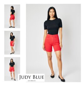Judy Blue Judy Blue Red Bermuda Shorts