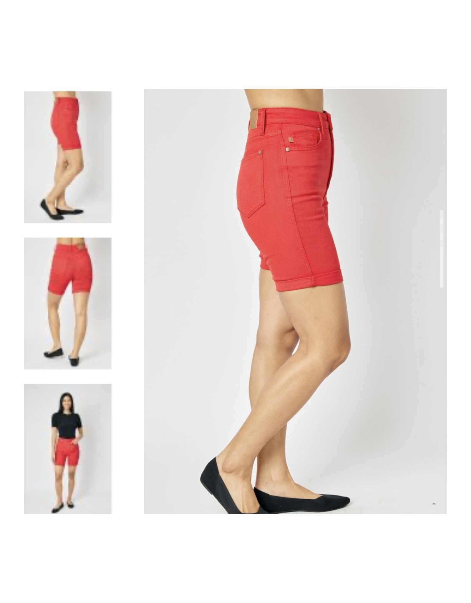 Judy Blue Judy Blue Red Bermuda Shorts