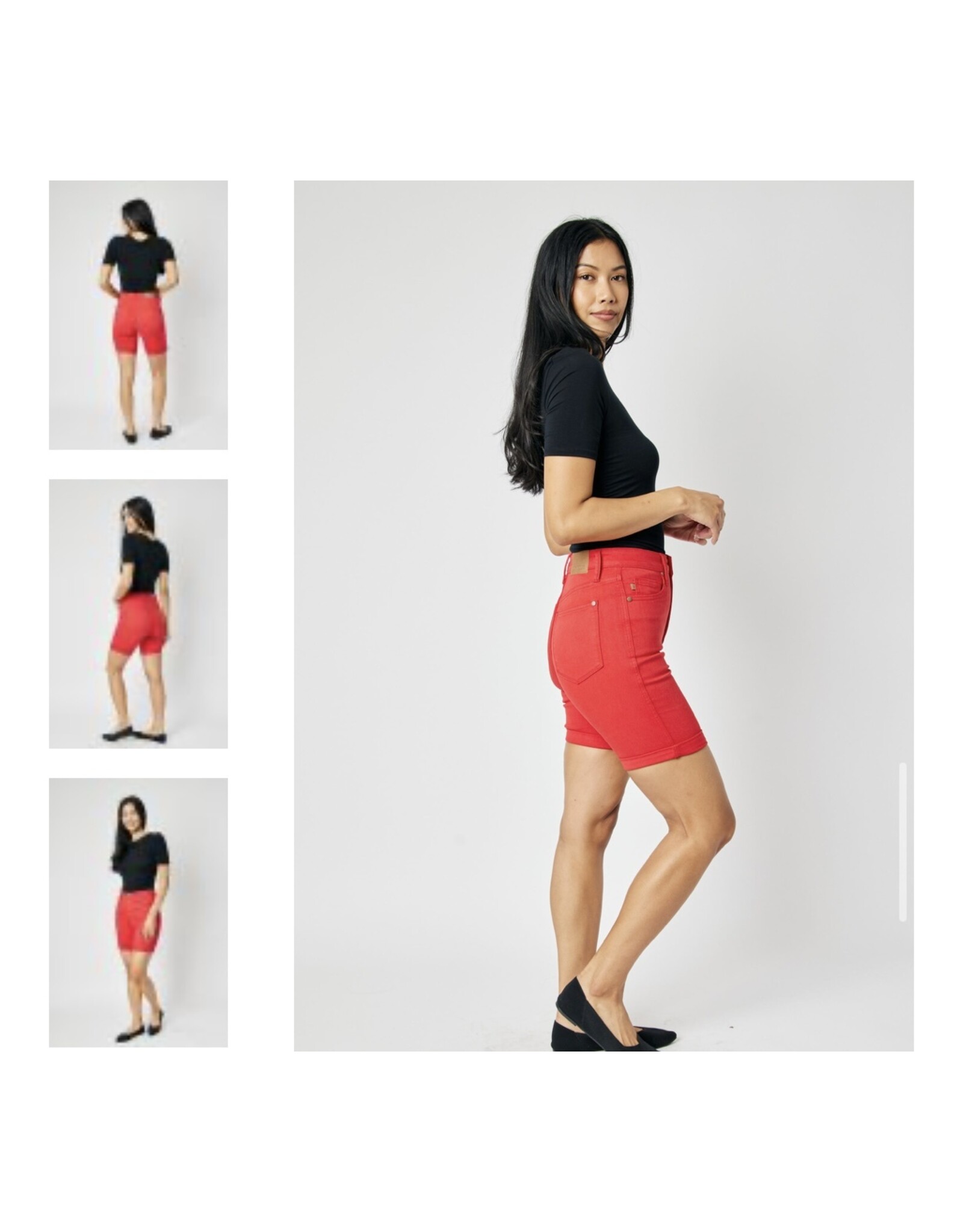 Judy Blue Judy Blue Red Bermuda Shorts