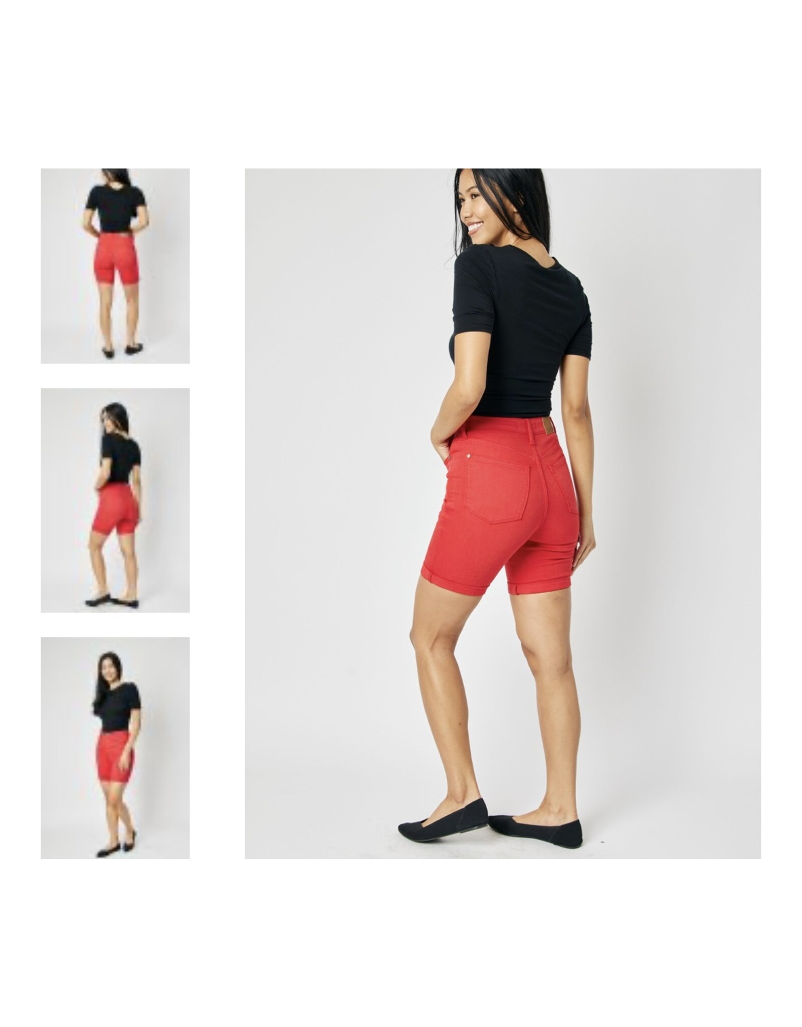 Judy Blue Judy Blue Red Bermuda Shorts