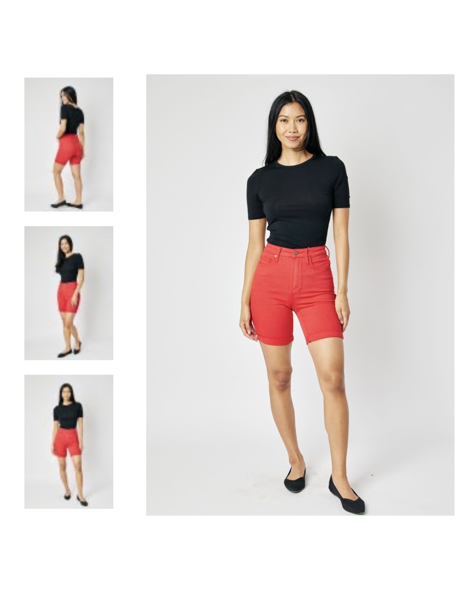 Judy Blue Judy Blue Red Bermuda Shorts