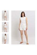 Judy Blue Judy Blue White HW Cuff Shorts