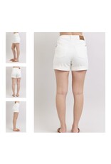 Judy Blue Judy Blue White HW Cuff Shorts