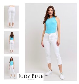 Judy Blue Judy Blue 72119 MR White Capri w/ Cuff