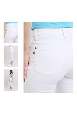 Judy Blue Judy Blue  72119 Mid Rise White Capri w/ Cuff
