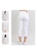 Judy Blue Judy Blue  72119 Mid Rise White Capri w/ Cuff