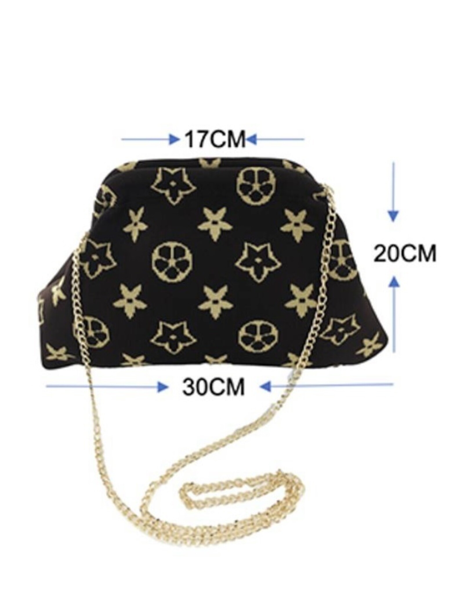 JOIA Designer fabric frame clutch