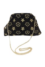 JOIA Designer fabric frame clutch
