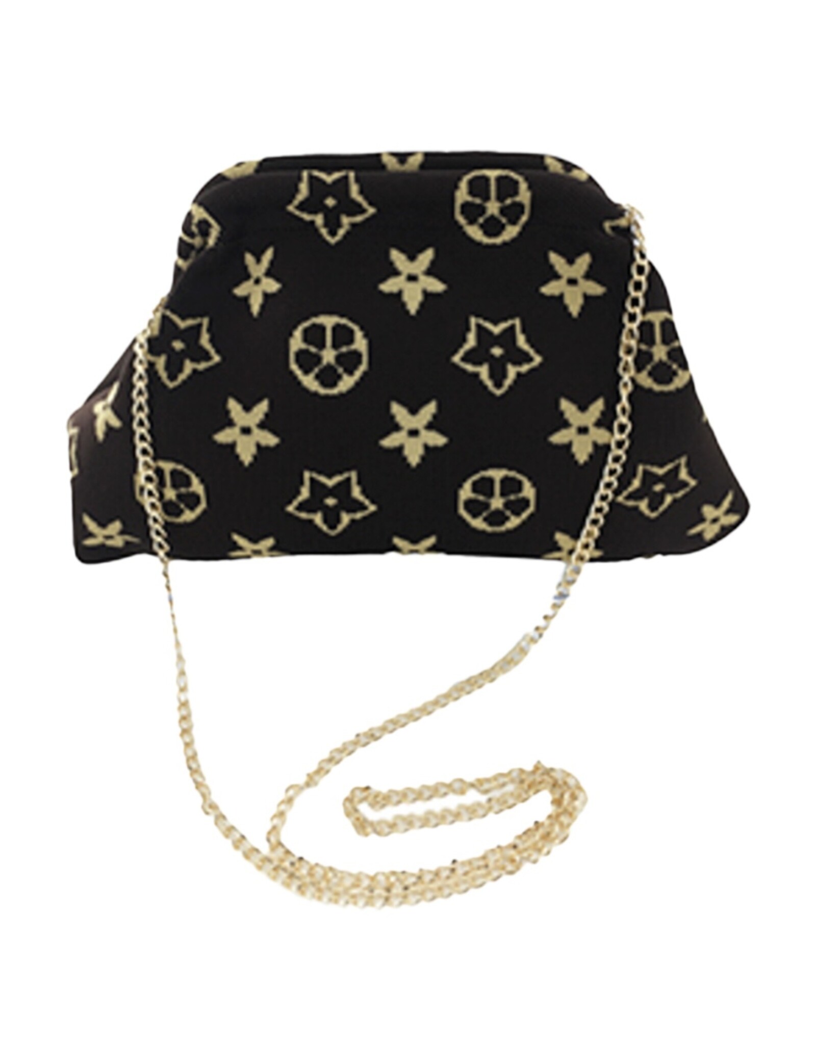 JOIA Designer fabric frame clutch