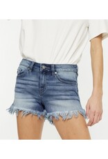 Kancan Mid rise frayed hem shorts