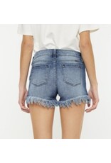 Kancan Mid rise frayed hem shorts