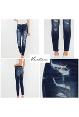 Kancan Leopard patch HR skinny jean