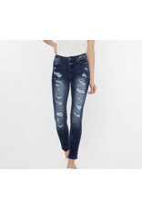 Kancan Leopard patch HR skinny jean