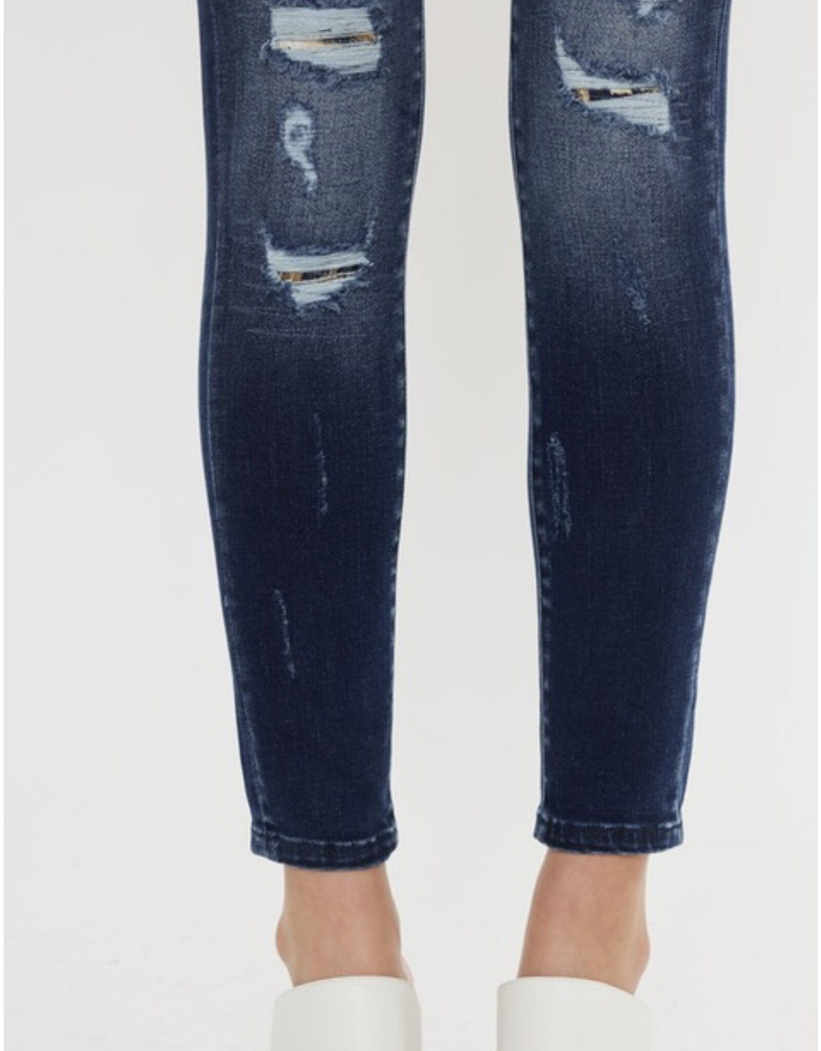 Kancan Leopard patch HR skinny jean