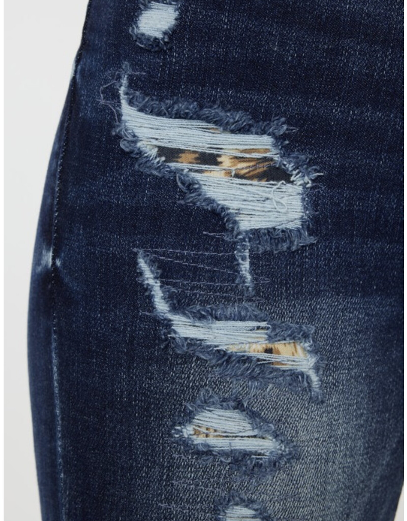 Kancan Leopard patch HR skinny jean