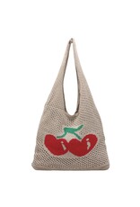 JOIA Knit trendy CHERRY hobo bag