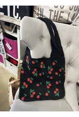 JOIA Knit trendy CHERRY hobo bag