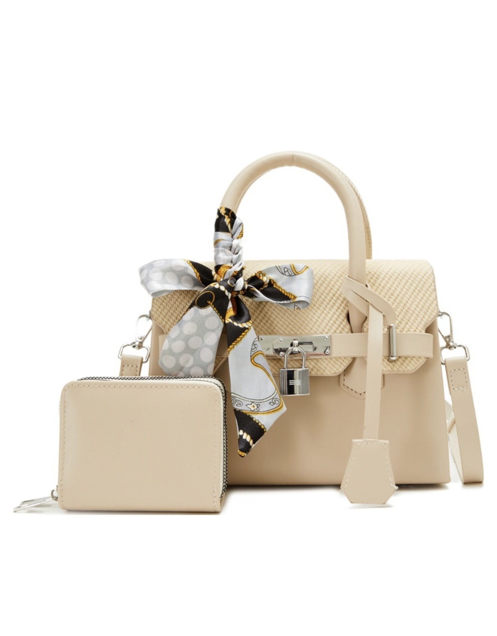 JOIA textured satchel 2 in 1 wallet