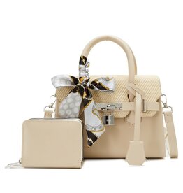 JOIA textured satchel 2 in 1 wallet
