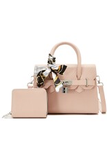 JOIA textured satchel 2 in 1 wallet