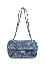 JOIA Quilted crossbody bag in denim