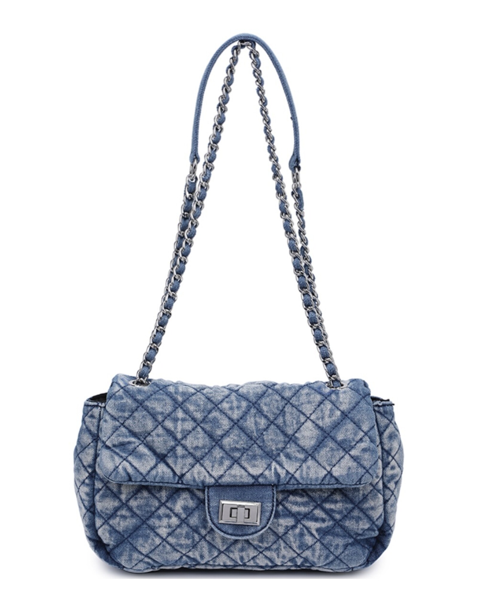 JOIA Quilted crossbody bag in denim