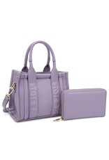 JOIA 2 in 1 handle tote bag mini satchel w/ wallet set