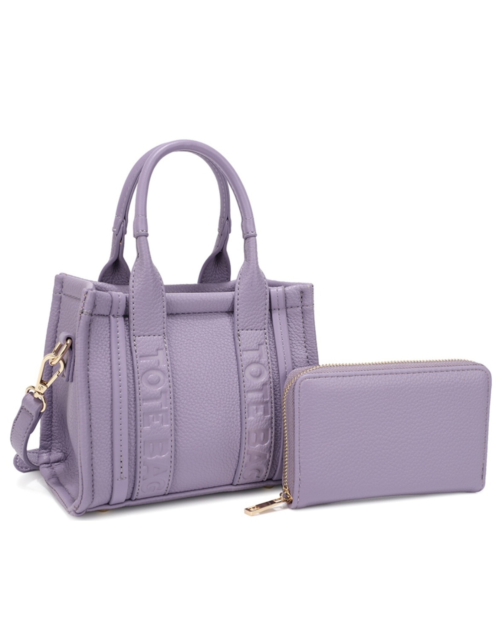 JOIA 2 in 1 handle tote bag mini satchel w/ wallet set