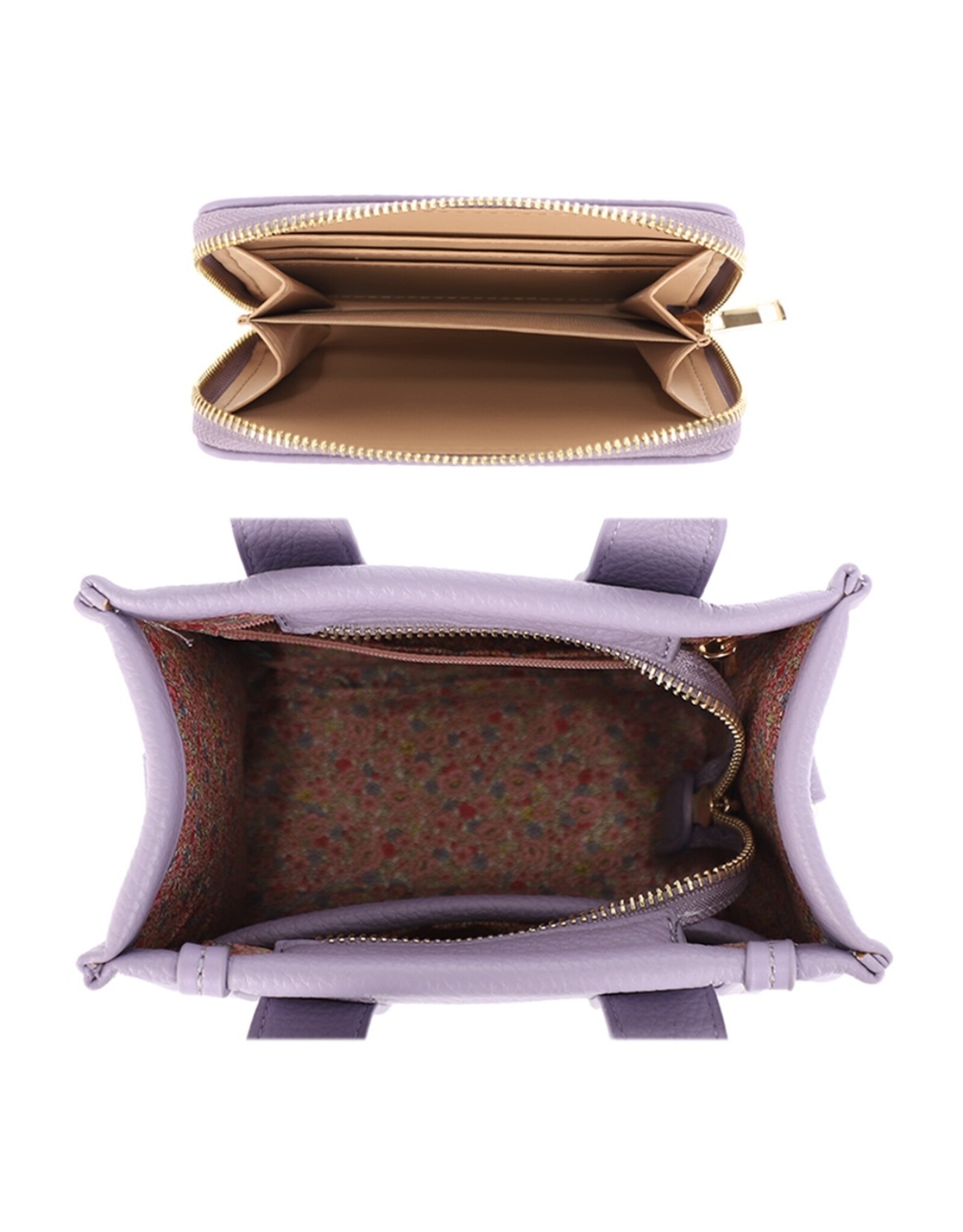 JOIA 2 in 1 handle tote bag mini satchel w/ wallet set