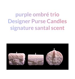 LATA Designer purse trio santal candles
