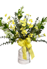 db db yellow & white tall floral